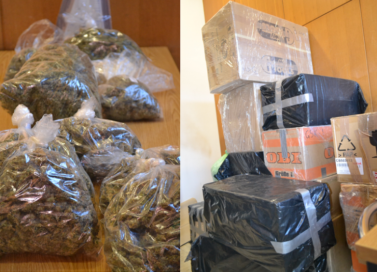 Celjski policisti zasegli dobrih 90 kilogramov posušene konoplje