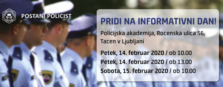 Vabilo dijakinjam in dijakom – bi morda izbrali poklic policista?