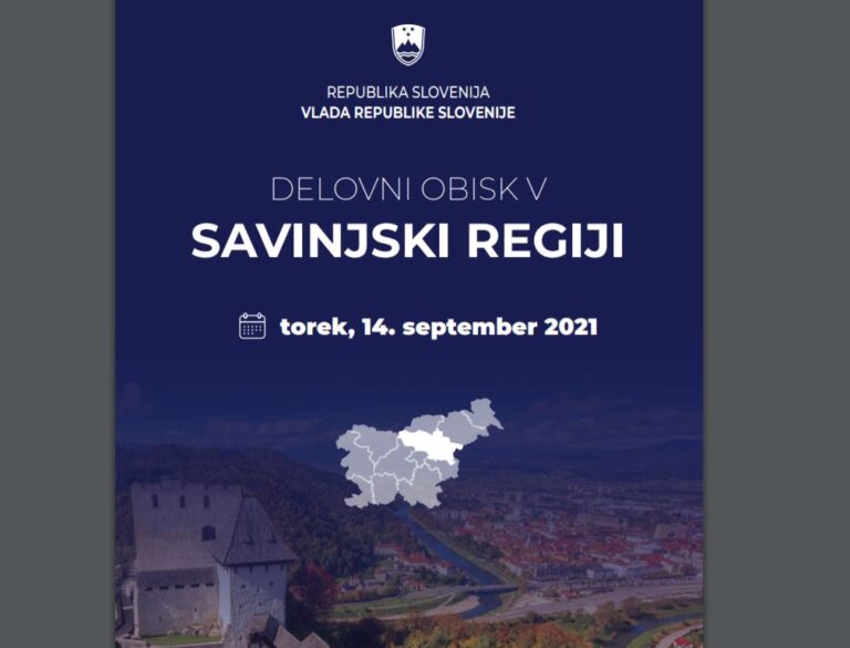 V torek, 14. septembra 2021, bo Vlada Republike Slovenije na obisku v Savinjski regiji