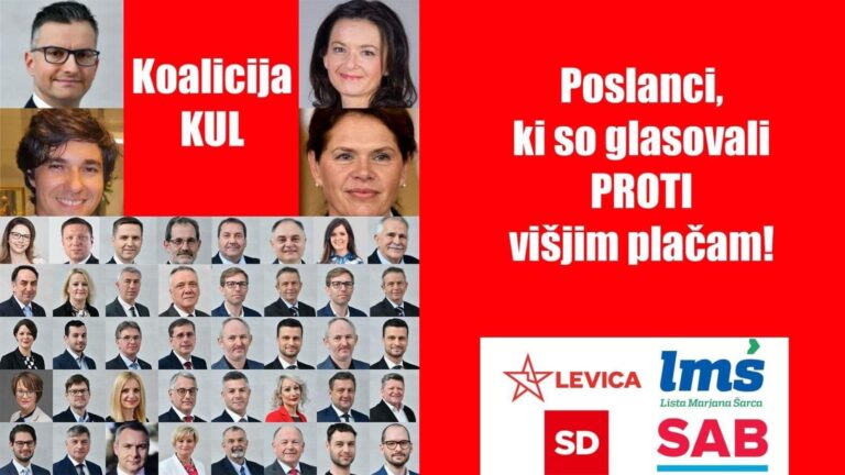 Kdo je bil Za in kdo PROTI višjim plačam?