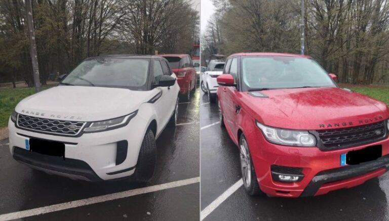 Zaseg dveh ukradenih vozil znamke Land Rover
