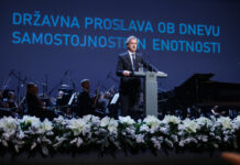Državna proslava ob dnevu samostojnosti in enotnosti Avtor Nebojša Tejić/STA