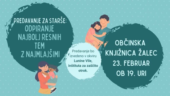 Predavanje za starše: Odpiranje najbolj resnih tem z najmlajšimi, VIR: Mestna občina Prebold