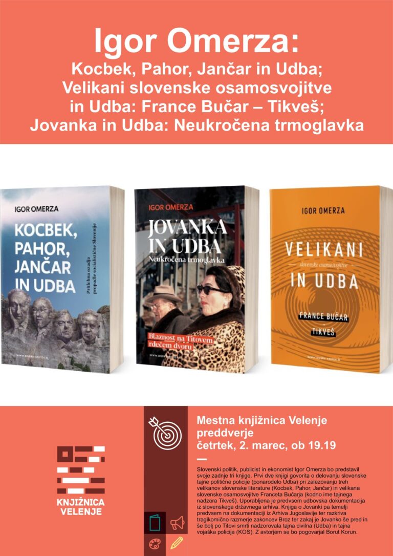 DOGODEK: Igor Omerza, predstavitev treh knjig, 2. 3. 2023, ob 19.19 – Mestna knjižnica Velenje