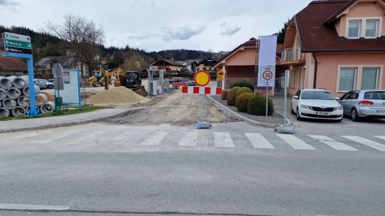 Obvestilo o zaporah na Praprotnikovi ulici na odseku Savinjske ceste in Levstikove ulice v Mozirju