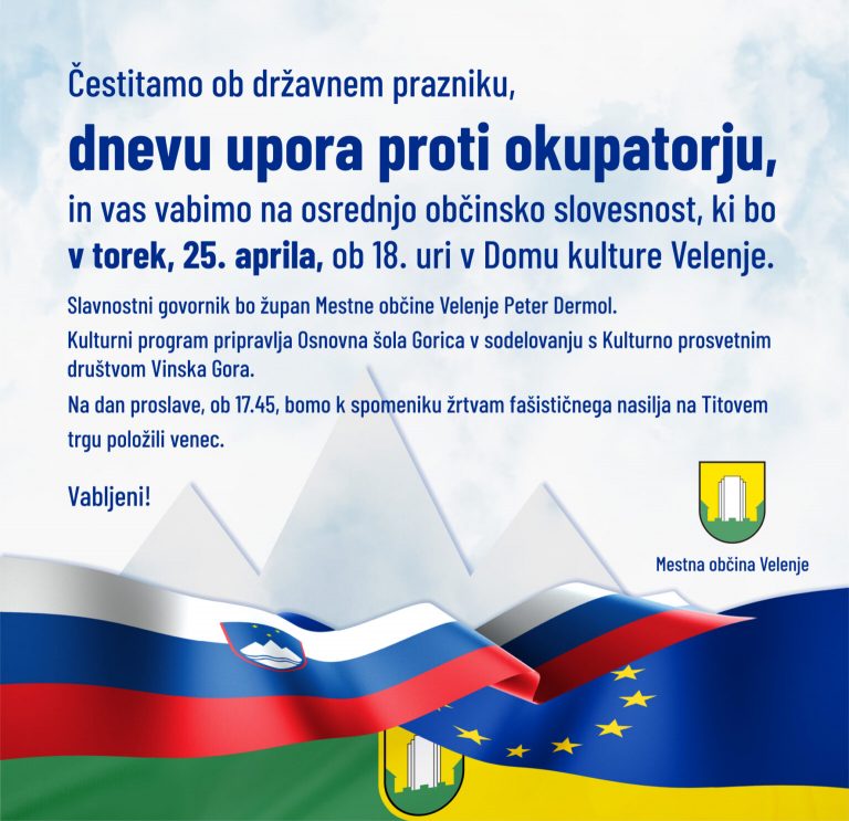 DOGODEK: OBČINSKA SLOVESNOST OB DNEVU UPORA PROTI OKUPATORJU