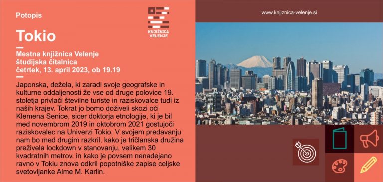 DOGODEK: “TOKIO” – potopisno predavanje Klemena Senice v Mestni knjižnici Velenje
