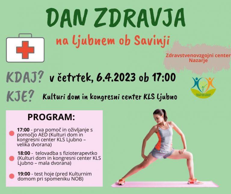 VABILO: DAN ZDRAVJA NA LJUBNEM