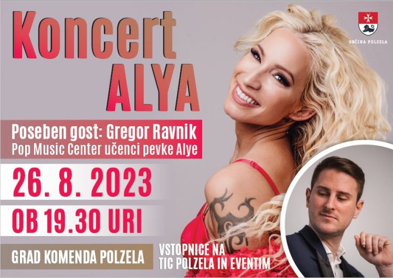 KONCERT: KONCERT PEVKE ALYE S POSEBNIM GOSTOM GREGORJEM RAVNIKOM NA GRADU KOMENDA