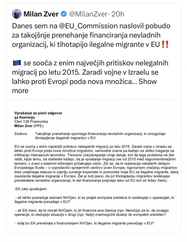 Prenehati je treba financirati nevladne organizacije, ki ilegalne migrante tihotapijo v EU