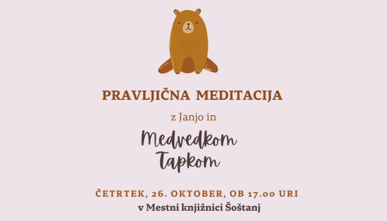 DOGODEK: Pravljična meditacija za otroke z Janjo in medvedkom Tapkom