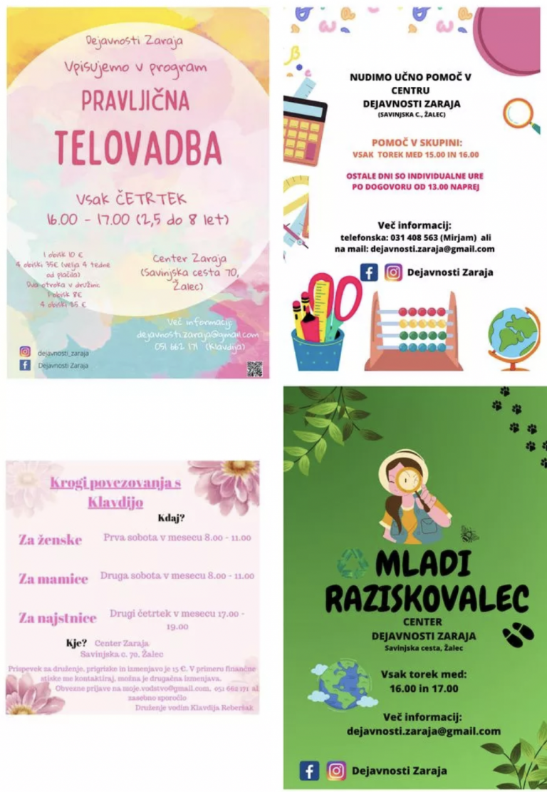 Dogodki v Centru Zaraja