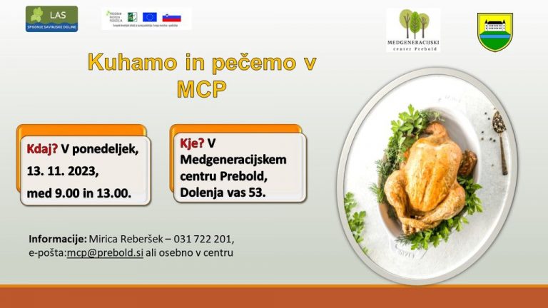 Kuhamo in pečemo v Medgeneracijskem centru Prebold