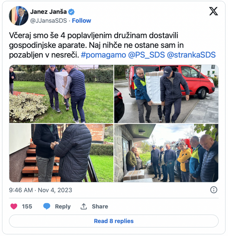 Janez Janša držal obljubo: “Nihče ne ostane sam in pozabljen v nesreči”