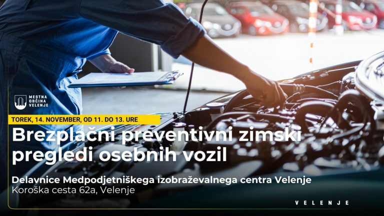 V VELENJU BREZPLAČNI PREVENTIVNI ZIMSKI PREGLEDI OSEBNIH VOZIL