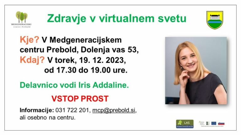 DELAVNICA: Zdravje v virtualnem svetu