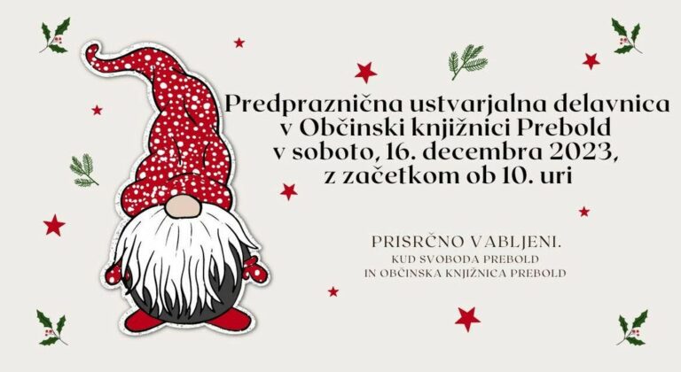 Predpraznična ustvarjalna delavnica v Preboldu