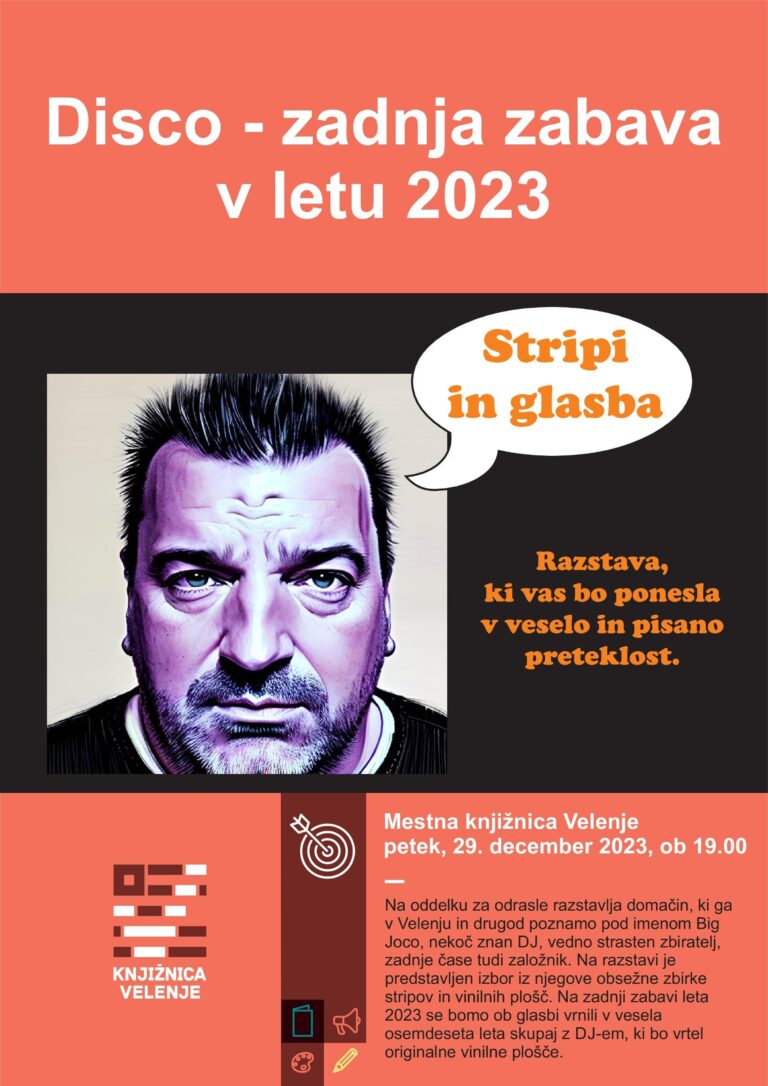 DOGODEK: Disco – zadnja zabava v letu 2023, VIR: Mestna knjižnica Velenje
