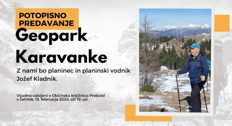 Potopisno predavanje Geopark Karavanke v Preboldu