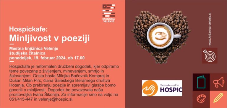 DOGODEK: Hospickafe: Minljivost v poeziji