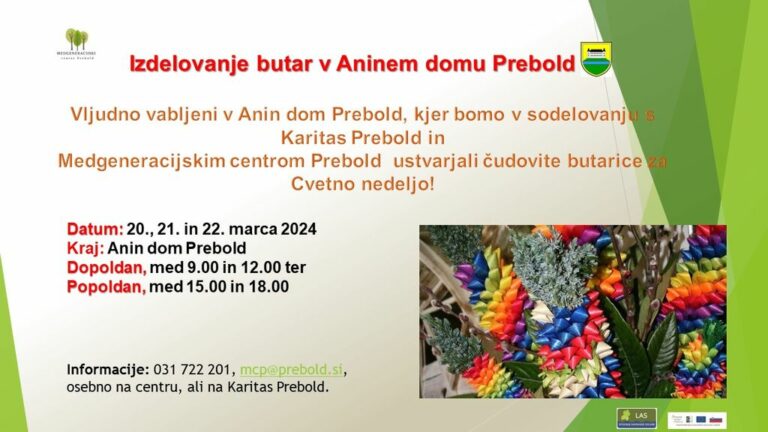 Naredimo skupaj čudovite butarice za cvetno nedeljo v Aninem domu