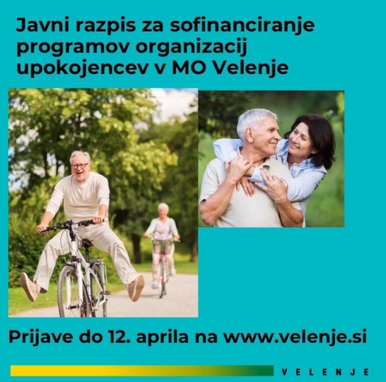 MESTNA OBČINA VELENJE UPOKOJENSKIM ORGANIZACIJAM NAMENJA 45 TISOČ EVROV