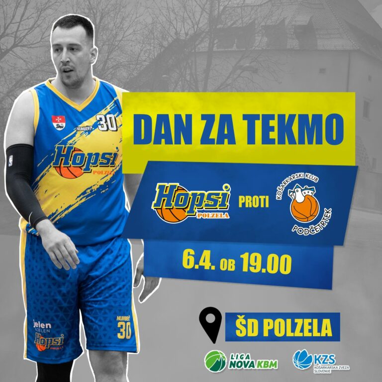 DAN ZA TEKMO: KD Hopsi Polzela proti Terme Olimia Podčetrtek v soboto 6.4.2024 ob 19.00
