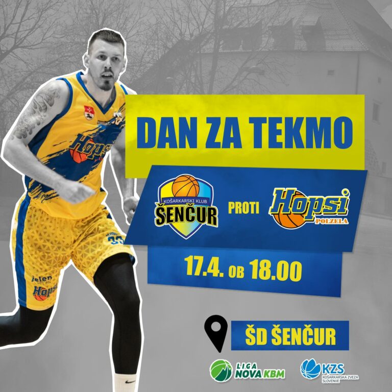 DAN ZA TEKMO: KD Hopsi Polzela proti KK GGD Šenčur danes 17.4.2024 ob 18.00