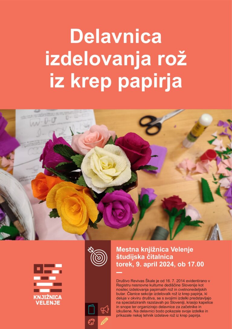 DOGODEK: Delavnica izdelovanja rož iz krep papirja