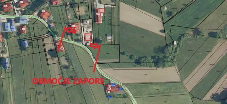 Zapora občinske ceste JP991961 Latkova vas – Lapurjev most