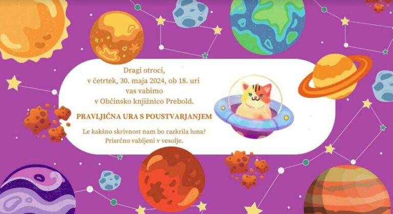 Pravljična ura s poustvarjanjem v Preboldu