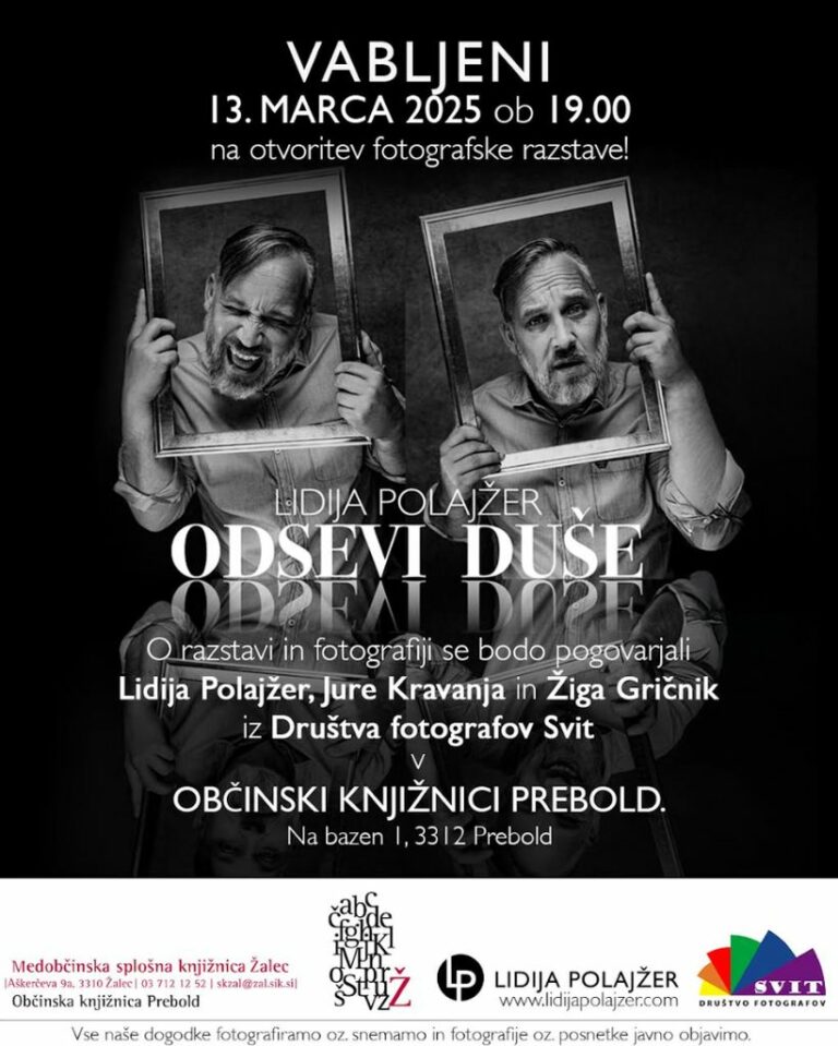 Odprtje razstave Odsevi duše in pogovor o fotografiji v Preboldu