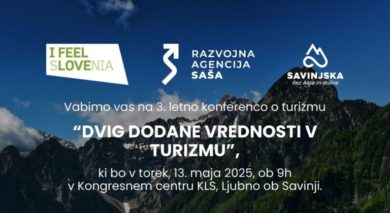 VABLJENI NA 3. LETNO KONFERENCO O TURIZMU: DVIG DODANE VREDNOSTI – 13. MAJ 2025