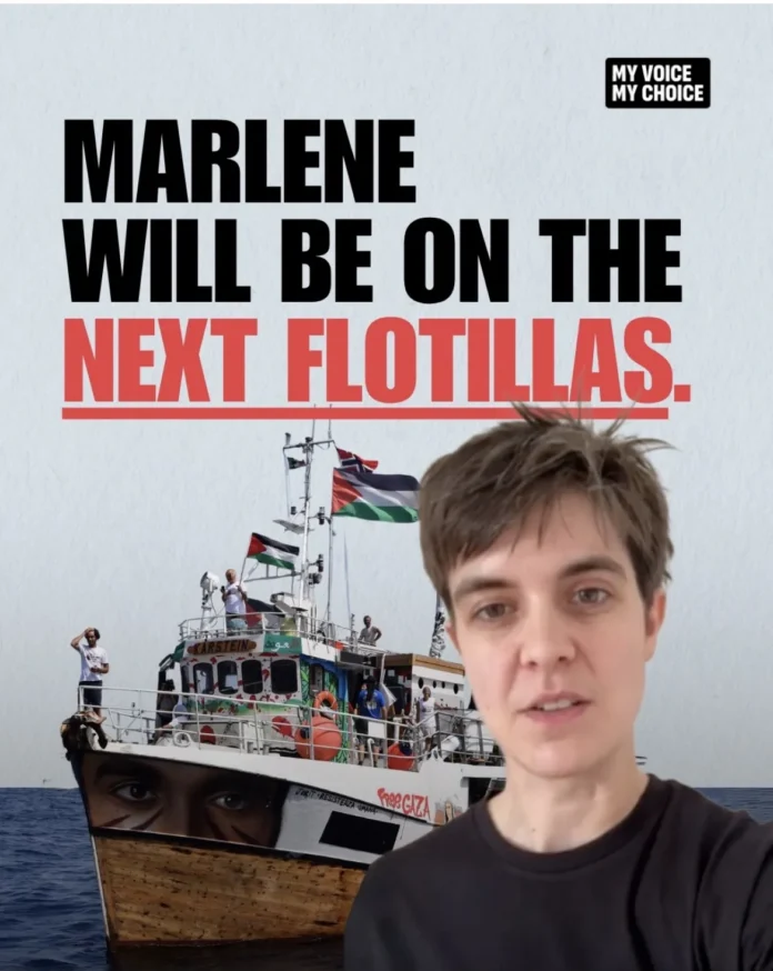 Promocija aktivizma na flotili je promovirala tudi kampanja My voicne my choice, VIR: Instagram