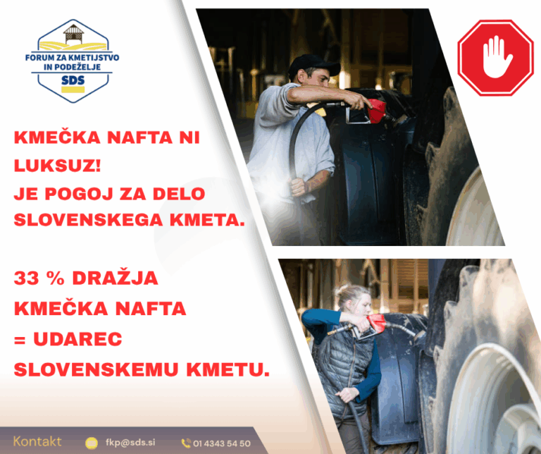 NADALJUJE SE PRITISK NA SLOVENSKEGA KMETA: NESORAZMEREN DVIG CEN KMEČKE NAFTE