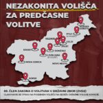 Ugovor zaradi nezakonitosti in nepravilnosti pri delu za določitev seznama in območja posebnih volišč za predčasno glasovanje za volitve v državni zbor