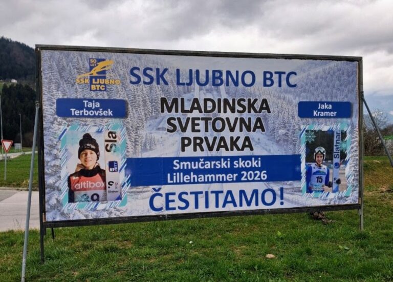 NA LJUBNEM V SOBOTO OBČNI ZBOR IN SPREJEM SVETOVNIH PRVAKOV